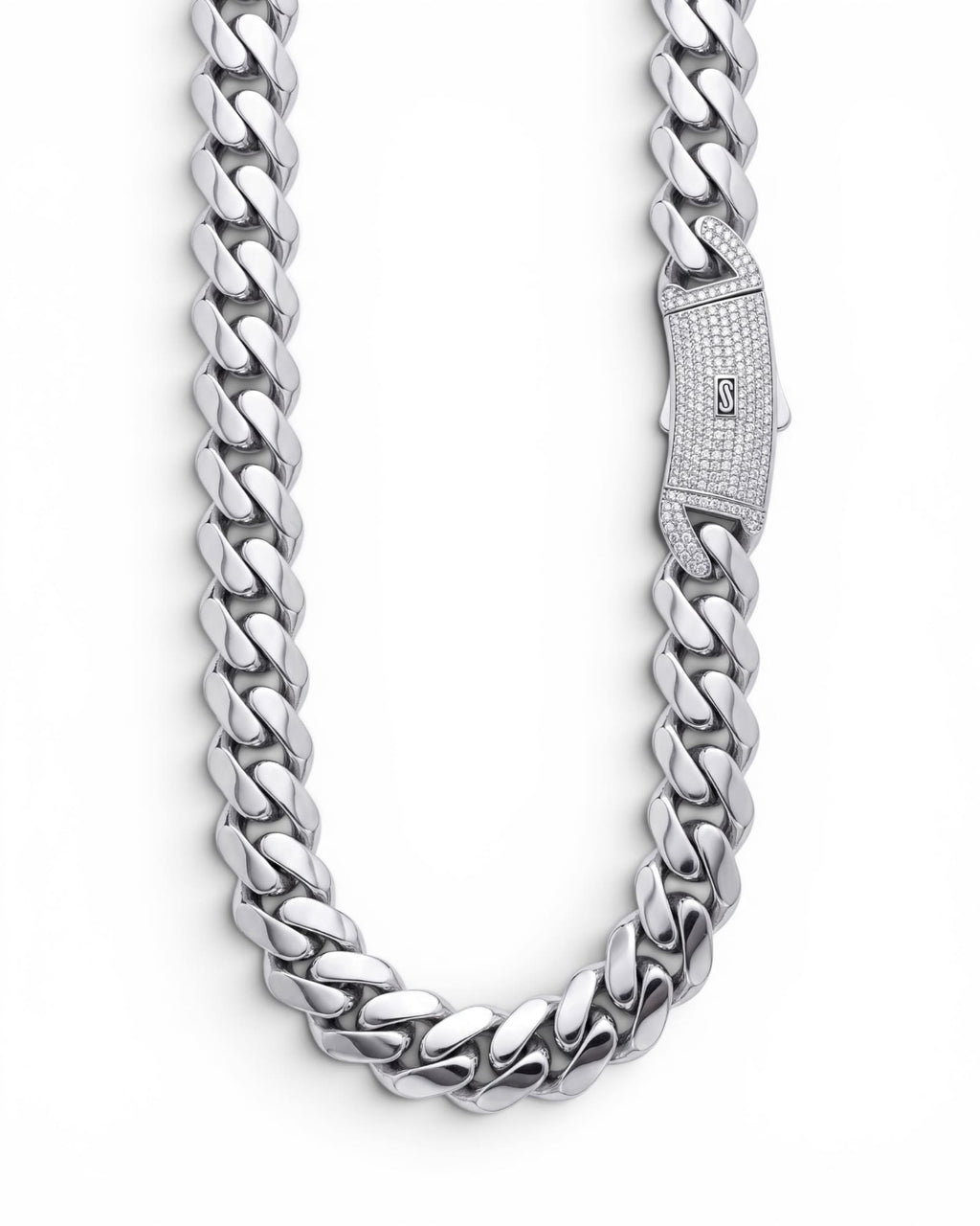 Cadena cubana broche full ice 13mm