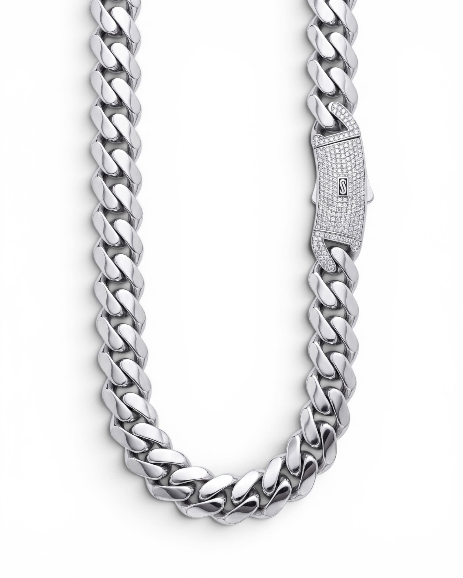 Cadena cubana broche full ice 13mm