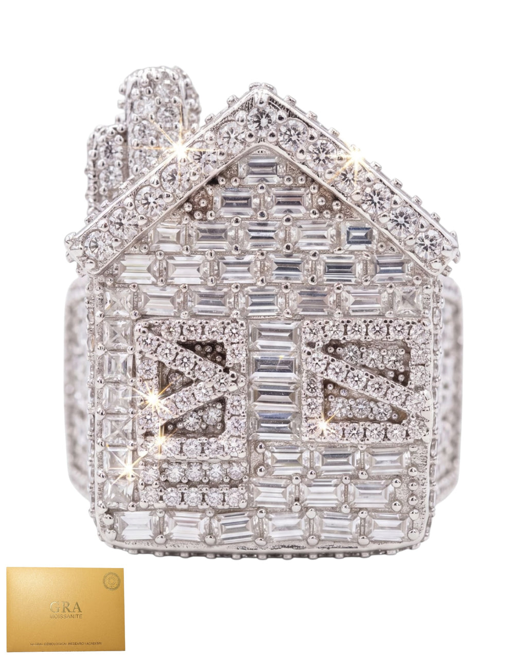Anillo casa moissanita