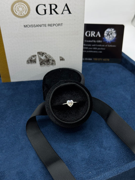 Anillo solitario corazón