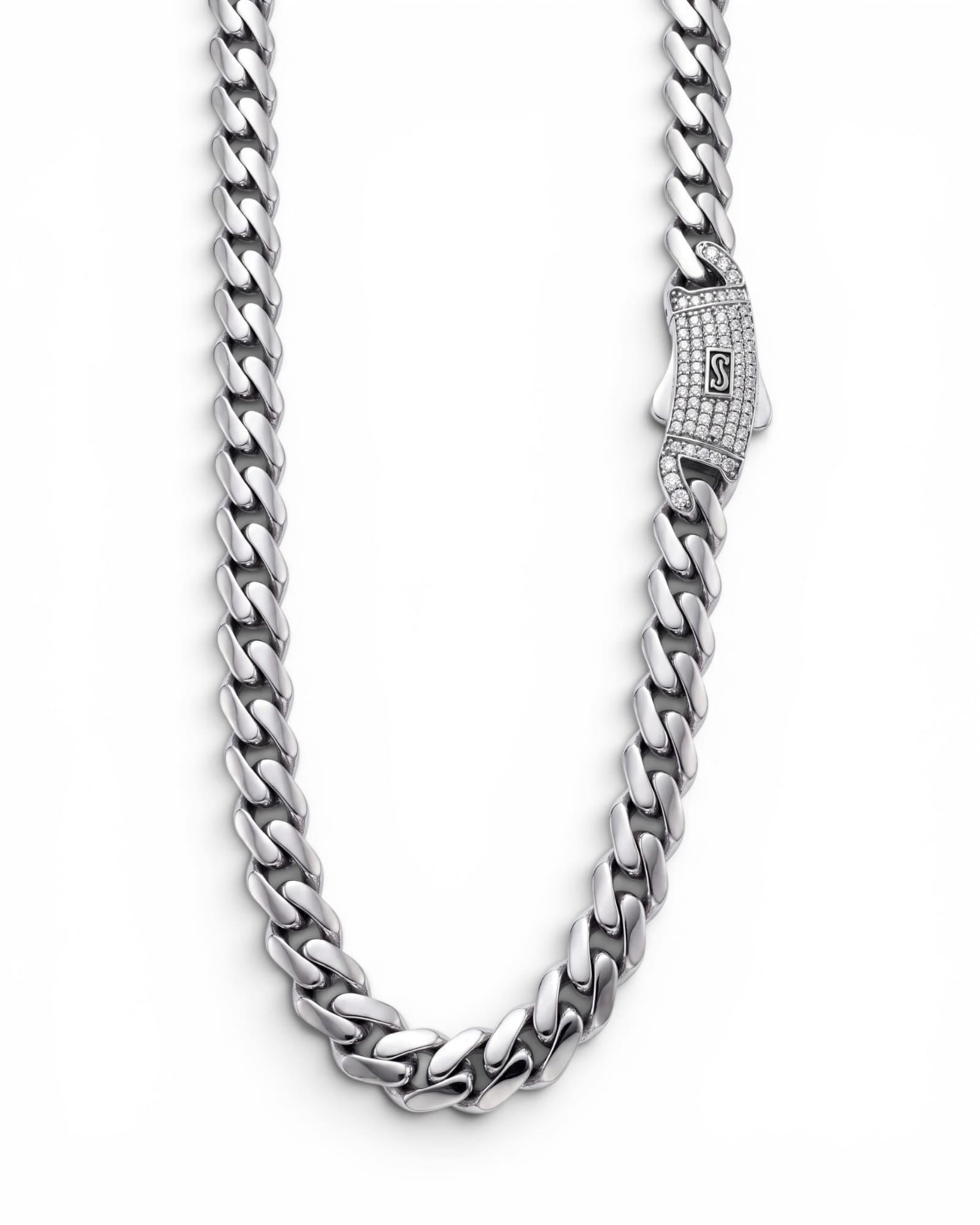 Cadena cubana broche full ice 7mm
