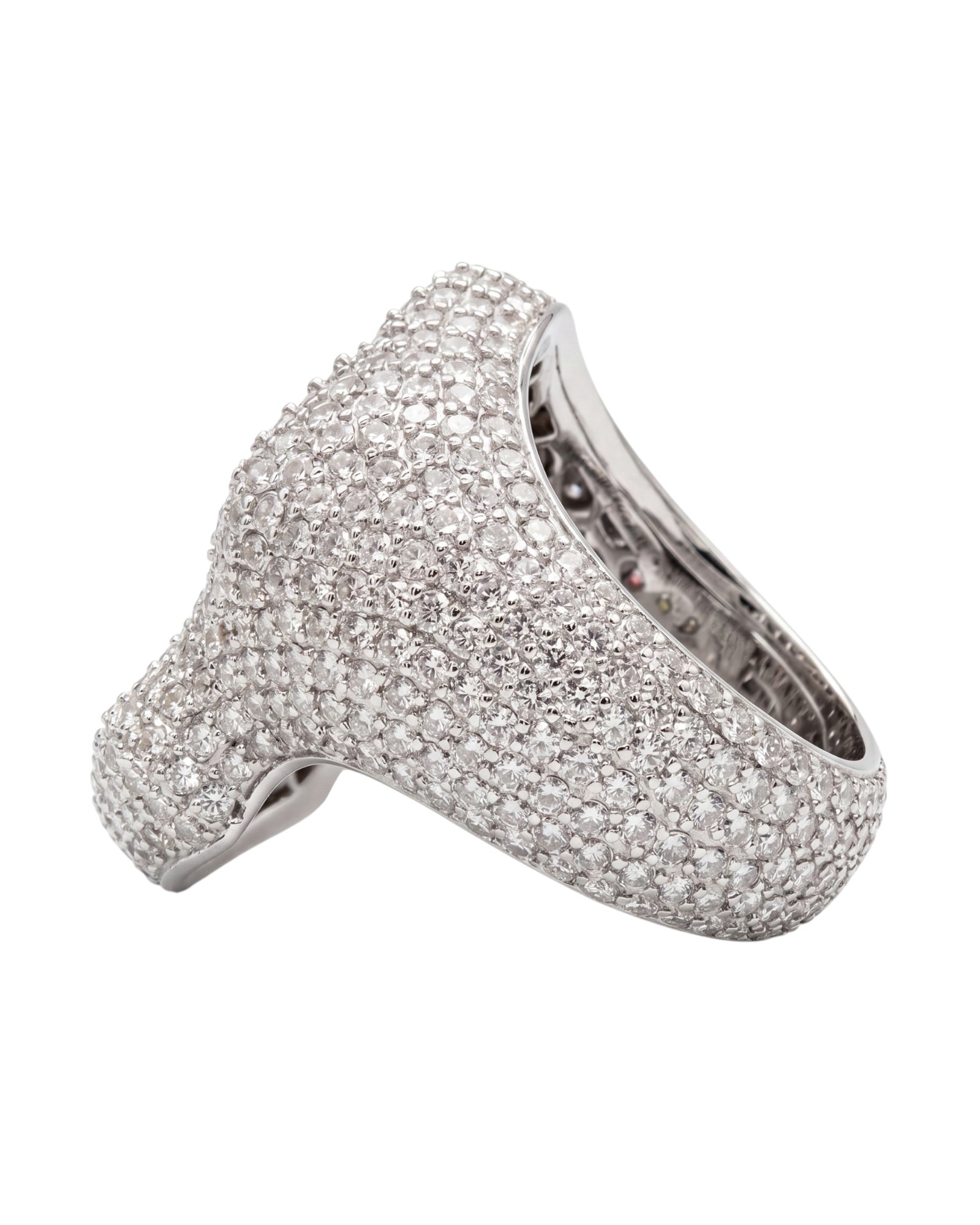 Anillo cruz rosegold moissanita
