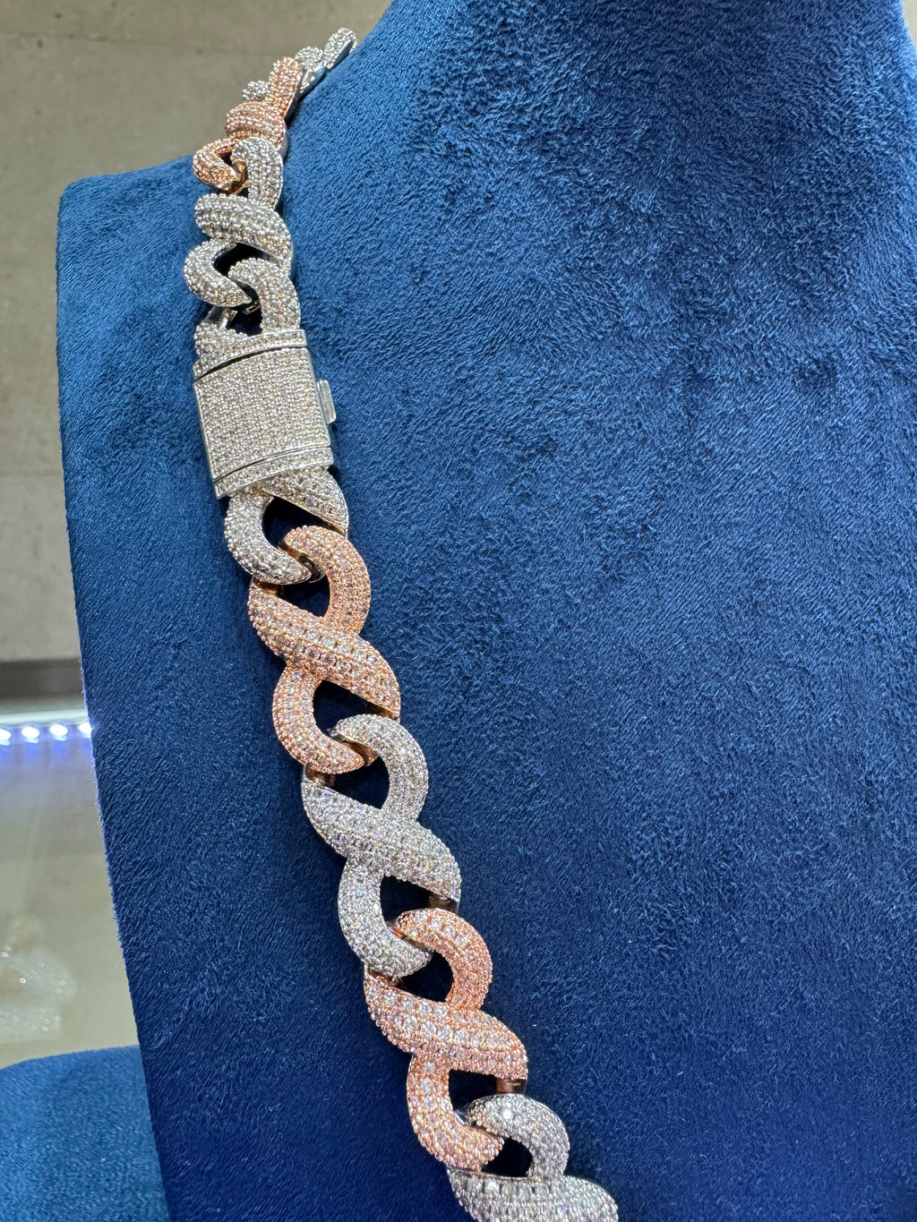 Cadena infinity Bitono rosa