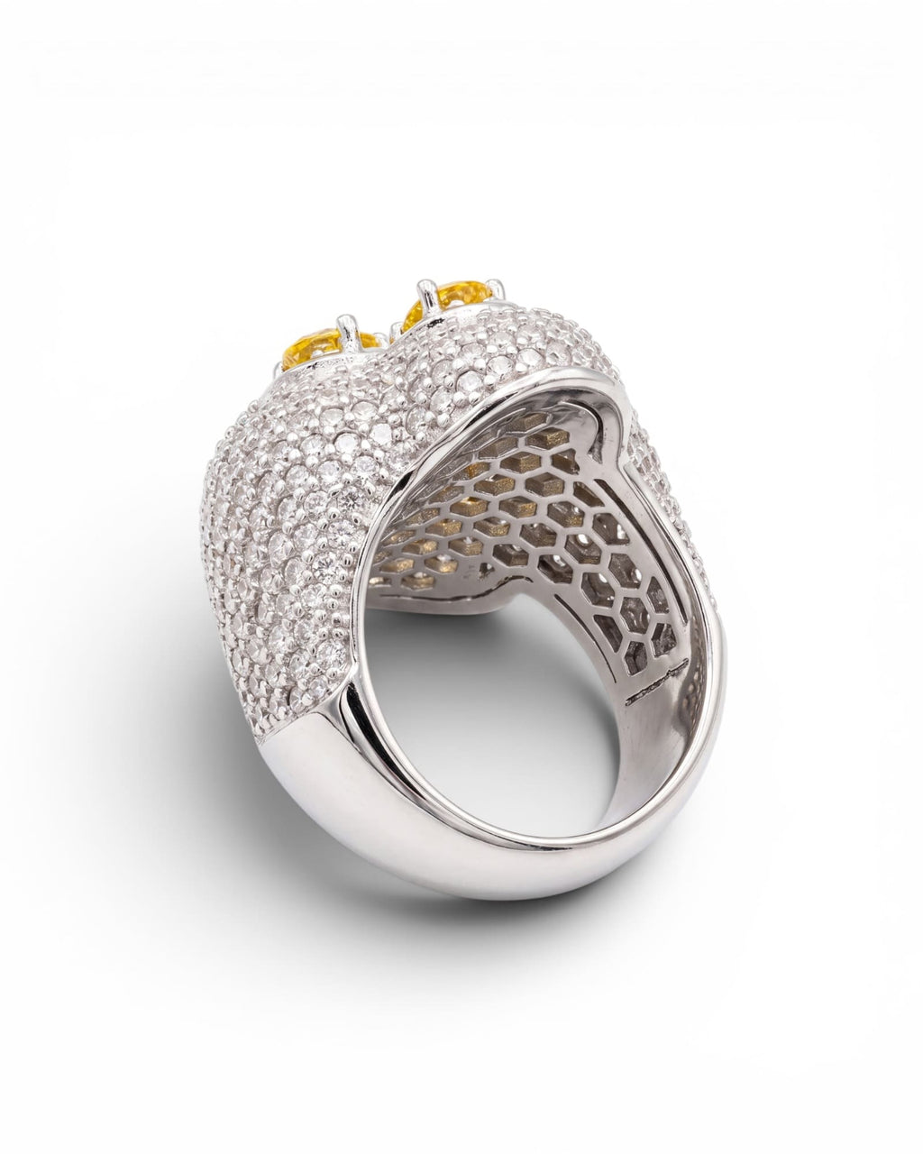 Anillo amarillo moissanita