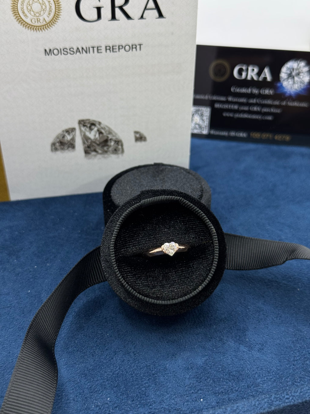 Rose gold heart ring