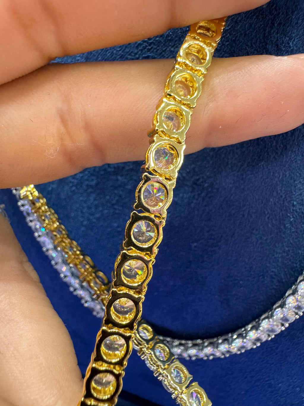 Cadena tenis oro laminado