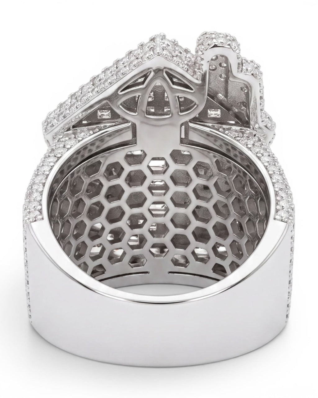 Anillo casa moissanita