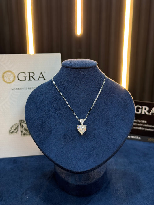 Collar Moissanita corazón