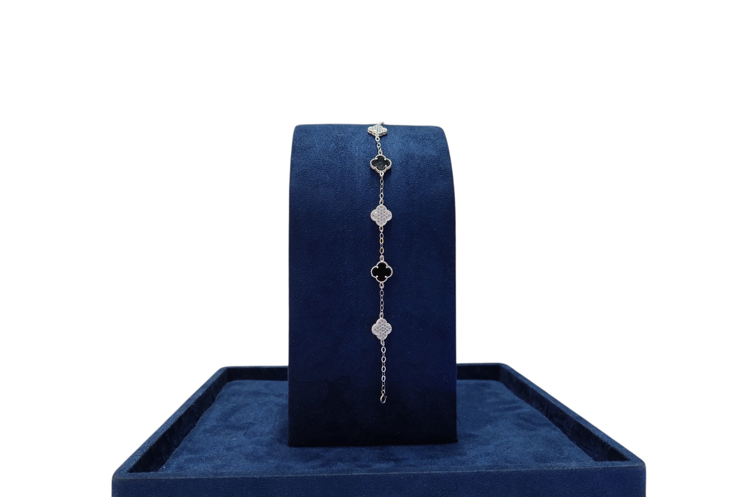 Pulso vc negro con piedra