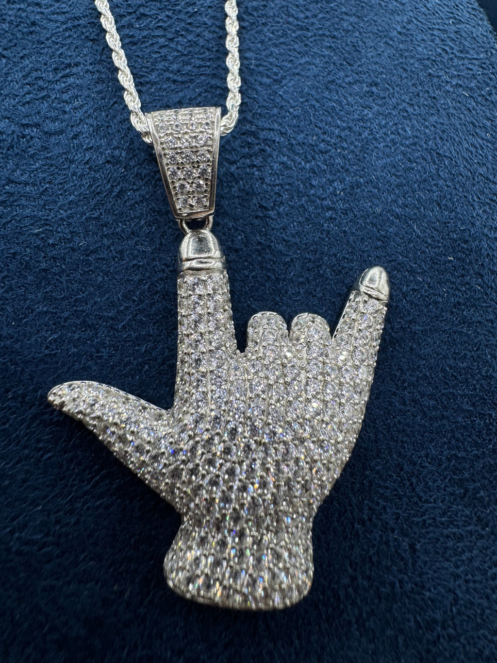 Rockstar hand pendant