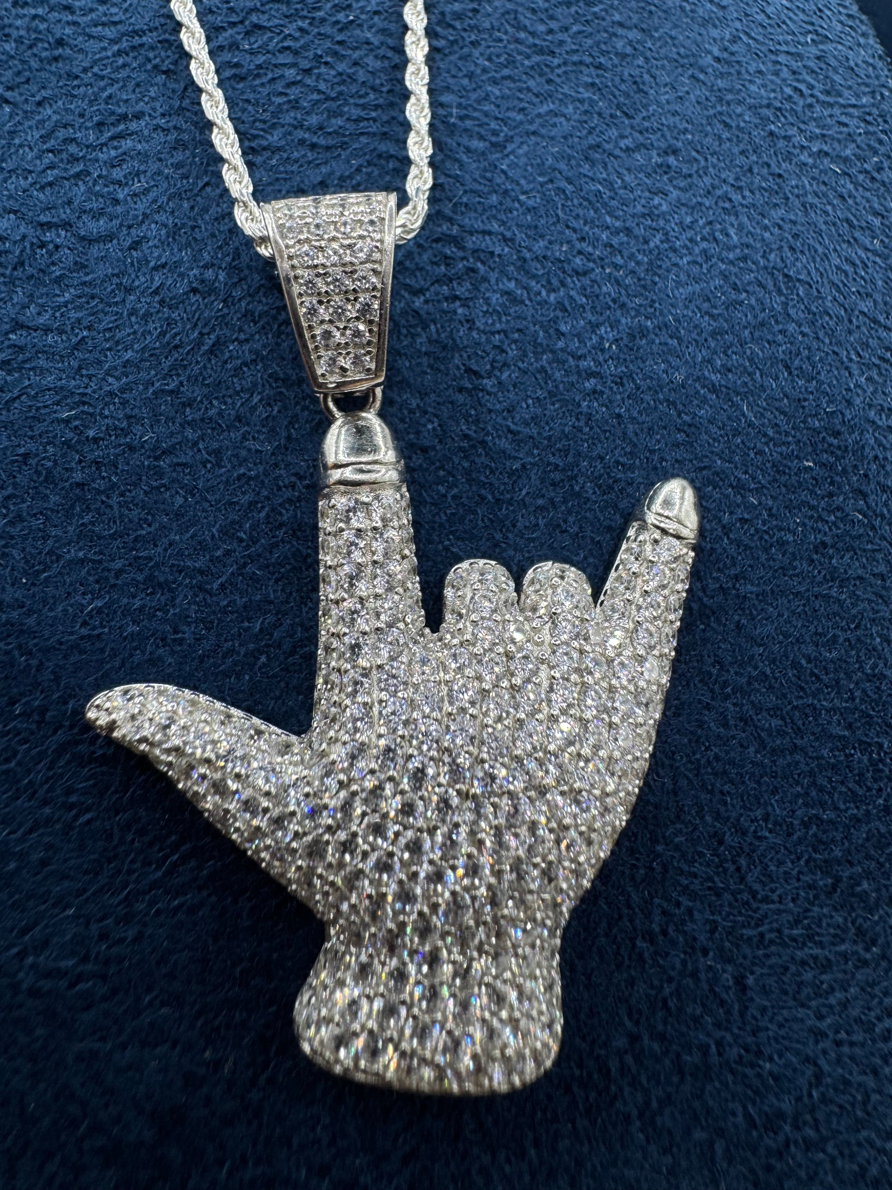 Rockstar hand pendant