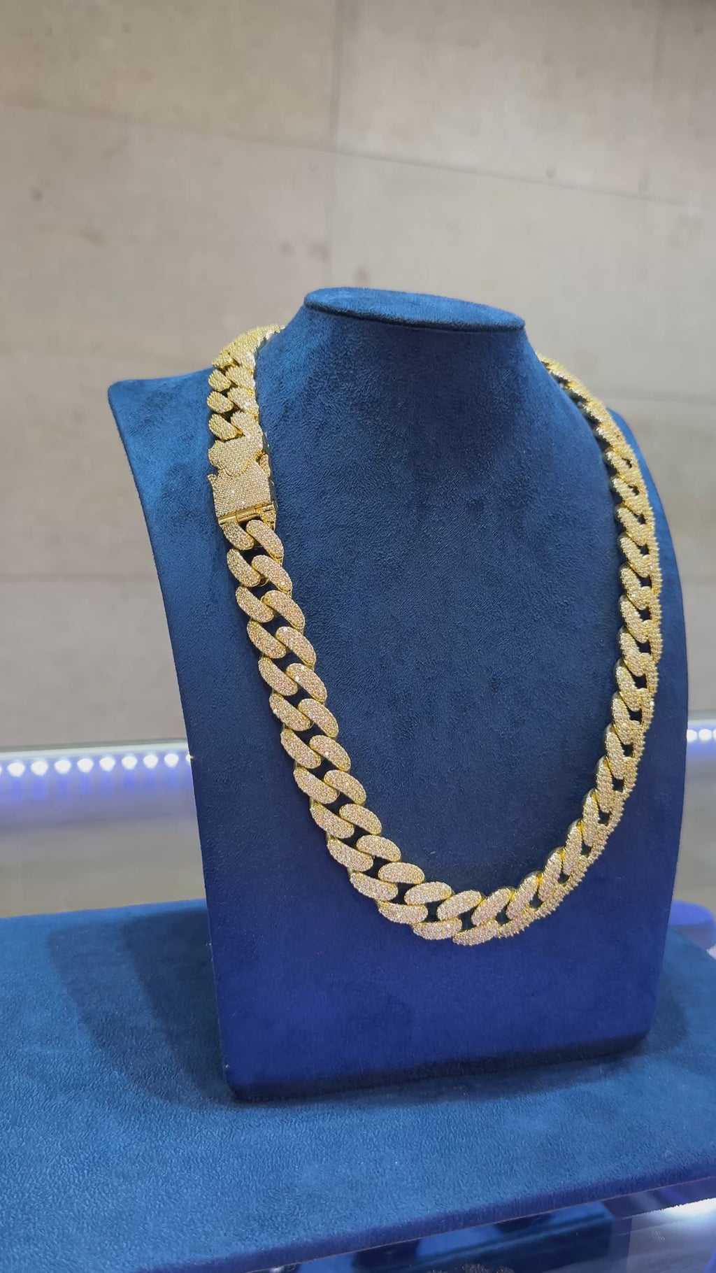 Cadena cubana dorado oro laminado