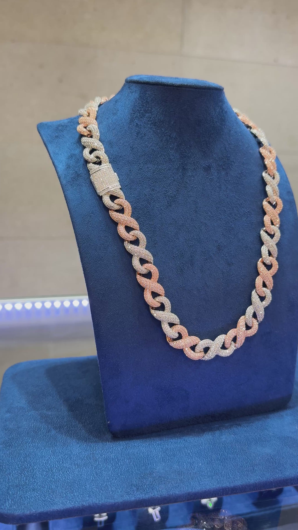 Cadena infinity Bitono rosa